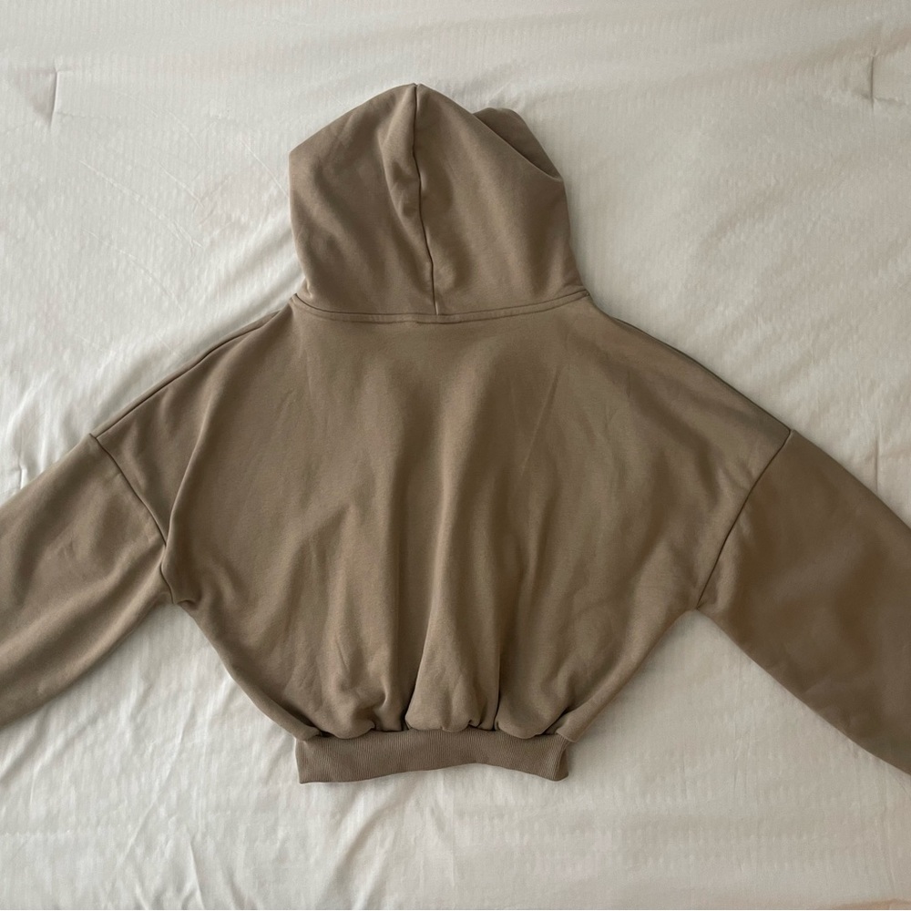 POPFLEX Tan Oversized Jacket Relaxed Fit - Picture 3 of 4